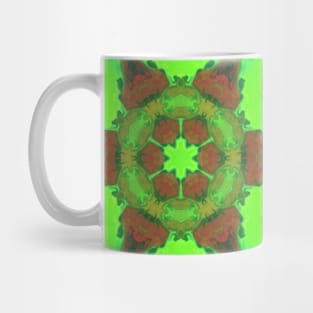 Psychedelic Hippie Green Yellow and Purple Mug